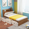 简约高箱储物床带抽屉，1米1.2单人床小户型，板式床气动上翻床1.5米