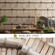 中式壁纸古典3d立体中国风复古茶楼餐厅竹子日式酒吧饭店防水墙纸