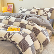 牛奶绒四件套珊瑚绒冬季床上用品加厚保暖床单被套学生宿舍床