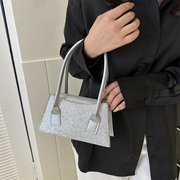 小众设计包包女2023潮，时尚韩国女士亮片手提包，高级质感手拎小方包