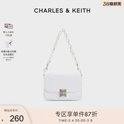 charles&keith春季ck2-80782030金属，扣链条单肩小方，包女包(包女包)