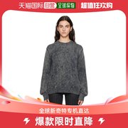 香港直邮潮奢acnestudios艾克妮女士，灰色刺绣针织衫