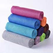 韩国冰凉巾运动防暑冰凉毛巾双色冷感丝冰巾货源