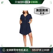 city chicPlus 女式办公室职业装工作连衣裙 - 海军蓝 美国奥莱