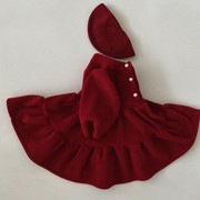 韩国婴幼童装AOSTA冬季红色加绒连衣裙女宝宝新年公主裙子