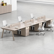 定制四人位办公桌工位员工，桌椅组合电脑卡座，办公室6人职员办公桌4