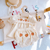 ins风婴儿衣服夏季分体套装洋气短袖纯棉娃娃衫刺绣1岁女宝宝上衣