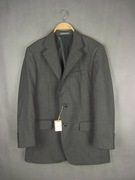 vintage 日本质感纯羊毛灰色条纹款男装西服单件西装外套 L码 267