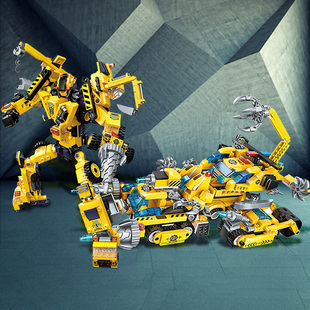 工程系列积木，乐高机器人机甲战车挖掘机6-12岁拼装玩具，男孩子礼物
