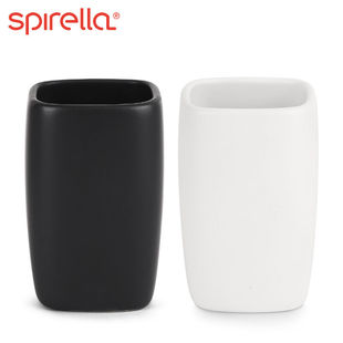 丝普瑞（SPIRELLA）瑞士品牌SPIRELLA陶瓷洗漱口杯两件套情侣牙刷