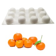 12连仿真桔子橘子水果喷砂慕斯蛋糕硅胶模具DIY巧克力果冻甜点模