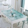 水晶板带花软玻璃桌布防水防烫塑料透明家用吃饭桌垫台垫磨砂加厚
