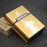 创意个性烟盒20支装便携金属，硬包塑料烟盒超薄防压防潮香菸盒盒子