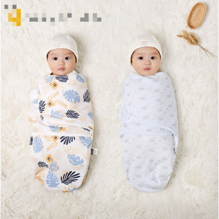 婴儿睡袋春秋款一体式新生，秋冬款包巾被，防惊跳襁褓宝宝抱被初生防