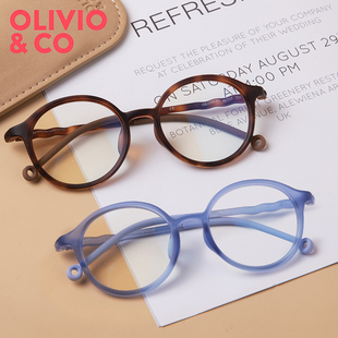 olivio防蓝光眼镜，女款儿童护目镜女男防辐射护眼抗疲劳近视眼镜框