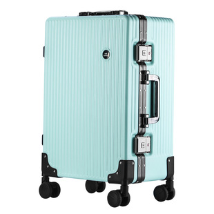 登机轻便行李箱大密码箱铝框时尚拉杆箱容量20寸男复古红旅行箱