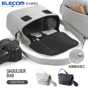 elecom单反相机包单肩小包休闲包斜挎佳能摄影包微单包便携收纳包