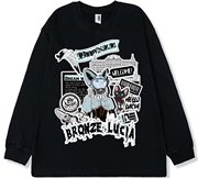 bronzelucia秋季科幻猫长袖，t恤慵懒风，圆领原创设计感卫衣