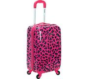rockland女士旅行箱，甜美印花硬面拉杆箱20寸登机豹纹行李箱时尚款
