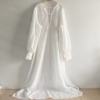 日本外贸原单白色蕾丝镂空连衣裙外搭叠穿高级感