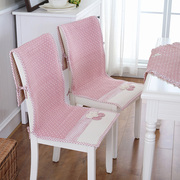 全棉椅子坐垫靠垫一体餐椅办公室家用座椅连体椅垫靠背凳子椅套装