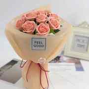 11朵酒杯玫瑰花束材料，包diy手工纸藤花艺仿真花，套装情人节礼物