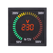 -N72V 交流电压信号指示灯72形转盘LED数显电压表头 AC50-500V
