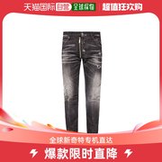 香港直发Dsquared2 D二次方 黑色棉男士牛仔长裤 S71LB0587 S3035