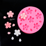 小花朵烘焙系列巧克力硅胶模具樱花向日葵小雏菊DIY花型翻糖工具