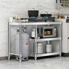 不锈钢厨房置物架煤气罐灶台架，切菜台面厨具收纳多功能组合储物架