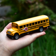 回力合金车校车巴士公交，汽车模型宝宝巴士儿童玩具幼儿园生日