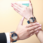 时尚学生手表石英表情侣表手錶防水休闲圆形，日历普通国产腕表