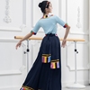 民大藏族舞蹈a字版专业课，练习拖地半身长裙，臧舞考级广场舞大摆裙