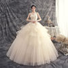 PZCL公主裙礼服婚纱新娘2023香槟色森系法式超仙欧式抹胸气质