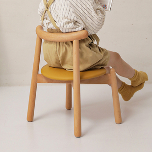 异果酱儿童椅学习椅，儿童小椅子可爱蒙氏，实木椅宝宝小凳子木质座椅