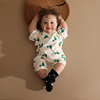 婴姿婴儿短袖连体衣婴幼儿宝宝衣服薄款夏装小孩夏季纱布哈衣爬服