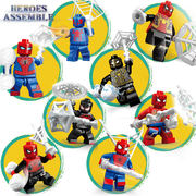 动漫超级英雄蜘蛛侠人仔复仇的联盟儿童拼装积木男孩益智玩具人偶