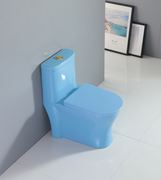 定制创意彩色陶瓷马桶，连体式坐便器节水如厕卫浴，座便器个性马桶配
