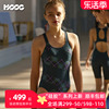 HOOG专业泳衣女2024连体保守泳装显瘦遮肚性感三角竞技游泳衣