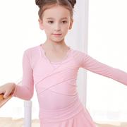 儿童舞蹈披肩棉纶网长袖上衣秋季女童小外套跳舞练功服装定制
