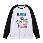 湖人队詹姆斯同款投篮服美式篮球23号训练服速干运动t恤长袖球衣