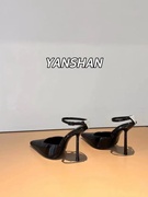 yanshan超高跟优雅又迷人!24s水钻尖头，高跟凉鞋女11.5cm