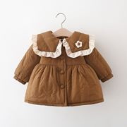 童装0-1-2-3岁4女宝宝冬装外套，女童洋气公主，棉衣加厚婴儿秋冬服装