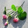 单支仿真荷花莲花荷叶，把束小假花塑料花，荷花荷叶一体装饰小把束花