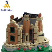 BuildMOC拼装积木玩具影视闹鬼庄园鬼屋鬼宅恐怖别墅建筑组装模型