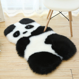 卡通仿羊毛熊猫考拉毛毛，地毯动物造型，房间装饰地垫长毛绒卧室床边