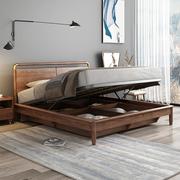 新中式全实木床白蜡木床1.8米1.5米双人床婚床高箱储物收纳床主卧