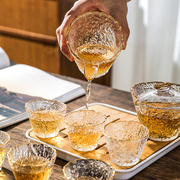 舍里复古冰露日式玻璃茶具家用功夫，茶杯小酒杯，套装清酒酒具喝酒杯