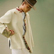 「白萼」原创小众设计藏族藏式男装 白色外套高级感藏装新中式