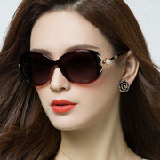 帕尼曼女偏光太阳眼镜墨镜，渐变同款珍珠大框圆脸显瘦开车防紫